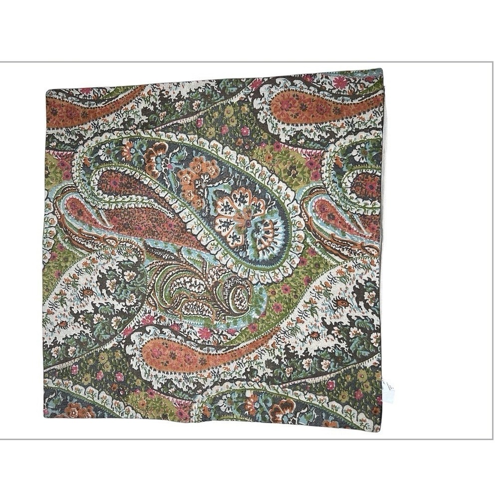 1 Pottery Barn Zia Paisley Ikat Print 24" Euro Pillow Covers zip